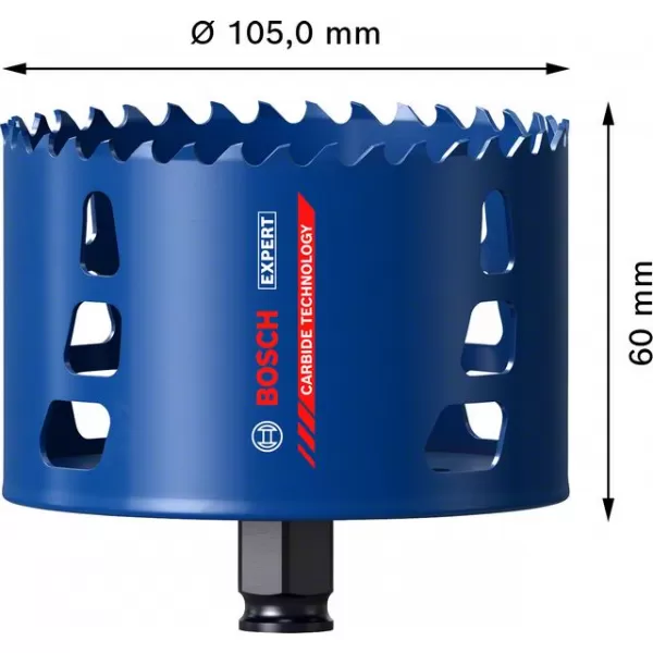 Děrovka 105mm Endurance for Heavy Duty, Carbide Technology