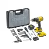Aku bezuhlíková vrtačka s příklepem Stanley FATMAX® SFMCD715D2A, V20, se sadou příslušenství – 100 k