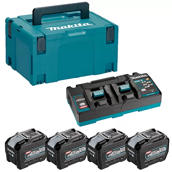 Sada akumulátorů Li-ion XGT 40V 4ks BL4080F+1ks dvojnabíječka DC40RB + Makpac