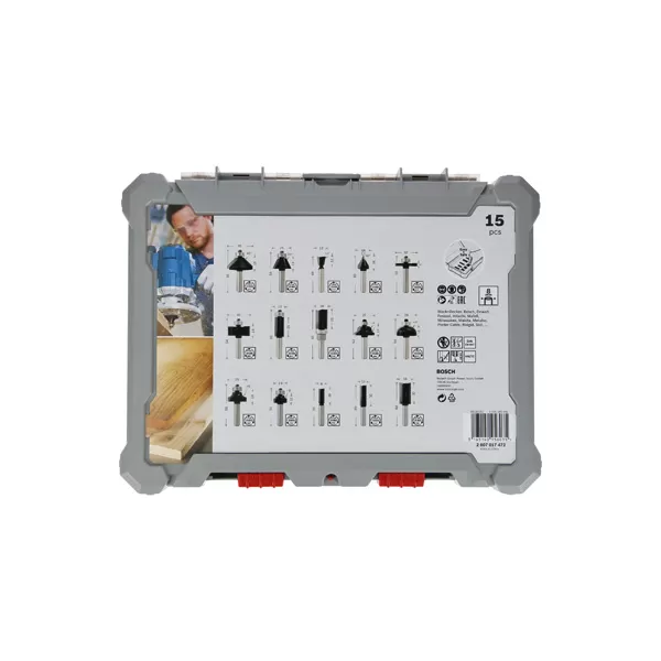 Sada fréz Bosch 15ks Mixed - 8mm + uni nůž Bosch