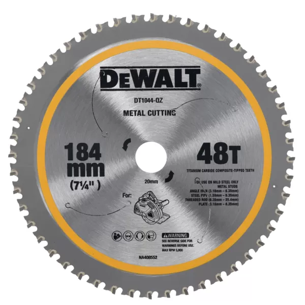 Pilový kotouč na kov DeWalt DT1044 184x20 mm, 48Z