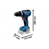Aku vrtačka s příklepem Bosch GSB 18V-65 Professional, 2x5,0Ah GBA, 06019N3303