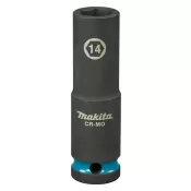 Klíč nástrčný prodloužený 1/2", čtyřhran, rázový, Impact Black, 14mm, Makita