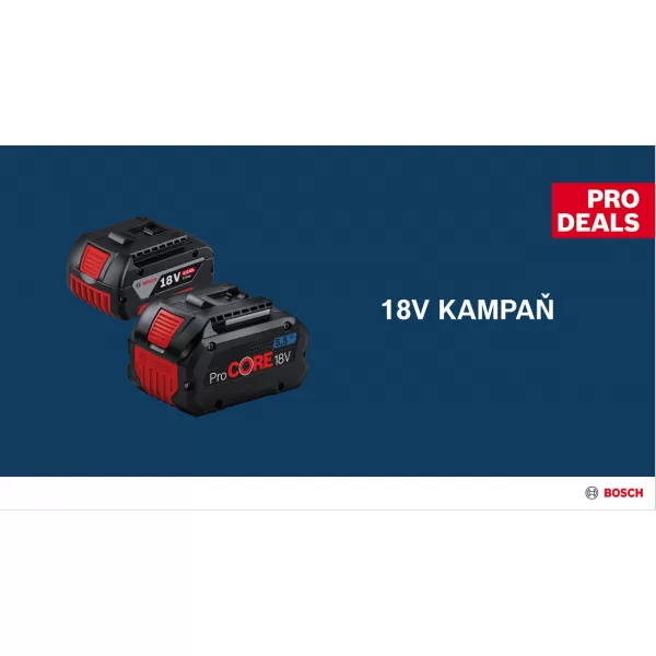 Akce Bosch - Po splnění podmínek a registraci obdržíte akumulátor zdarma, více o akci na: bosch-professional.com/cz/cs/pro360/pr