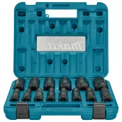 Sada nástrčných klíčů prodloužených 1/2" čtyřhran rázový, Impact Black 14ks, Makita