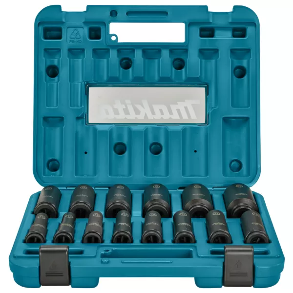 Sada nástrčných klíčů prodloužených 1/2" čtyřhran rázový, Impact Black 14ks, Makita