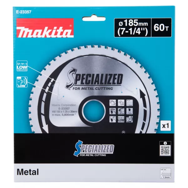 Kotouč pilový 185x30x1,25mm 60z Makita TCT na kov