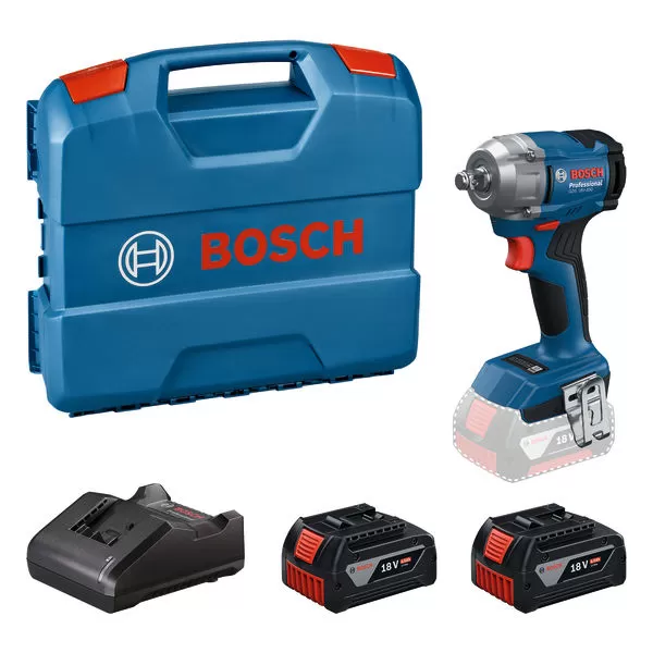 Aku rázový utahovák Bosch GDS 18V-350 Professional, 2x4,0Ah, 06019M5021