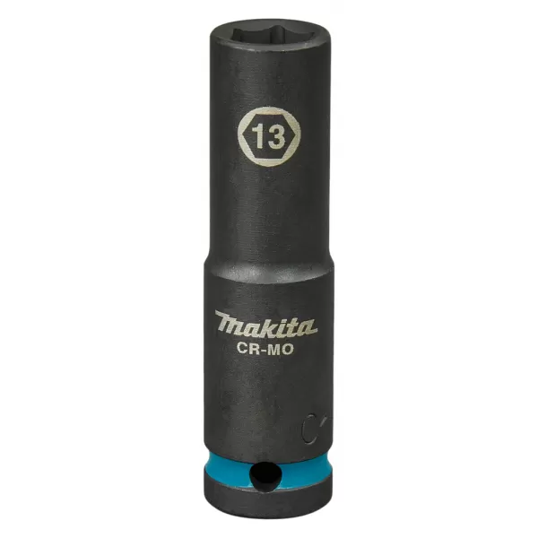 Klíč nástrčný prodloužený 1/2", čtyřhran, rázový, Impact Black, 13mm, Makita