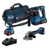 Sada aku nářadí Bosch GSR 18V-45 + GBH 18V-22 + GWS 18V-8 Professional