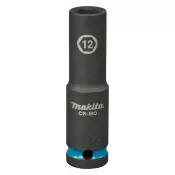 Klíč nástrčný prodloužený 1/2", čtyřhran, rázový, Impact Black, 12mm, Makita