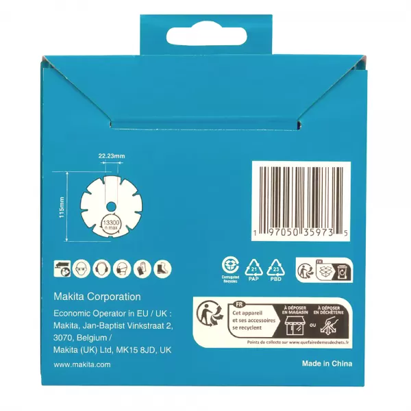 Kotouč řezný diamantový segmentový Makita D-80070 115x22.23mm