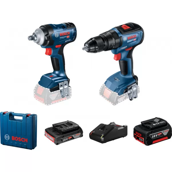 Sada aku nářadí Bosch GDS 18V-400 + GSB 18V-50 Professional 1x5,0Ah, 1x2,0Ah