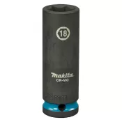Klíč nástrčný prodloužený 1/2", čtyřhran, rázový, Impact Black, 18mm, Makita
