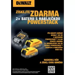 AKCE ZDARMA - nabíječka -18V XR Li-Ion + 2 x akumulátor 18V 1,7Ah POWERSTACK DeWALT DCB1102E2
