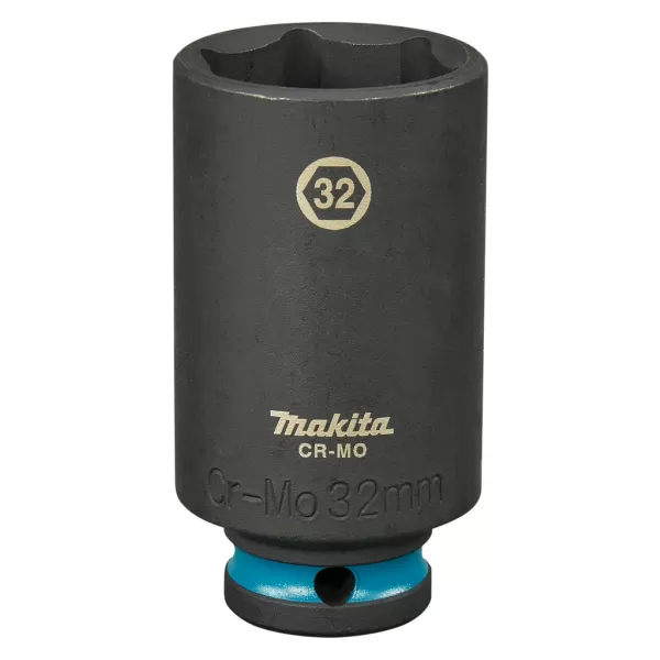 Klíč nástrčný prodloužený 1/2", čtyřhran, rázový, Impact Black, 32mm, Makita