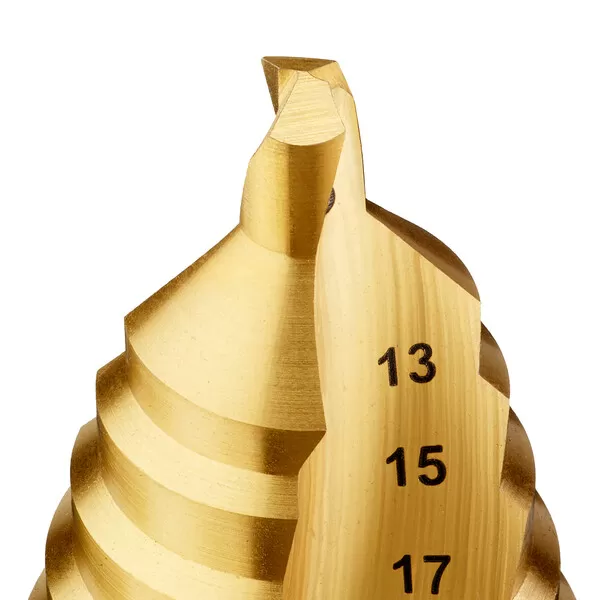 Titanový stupňovitý vrták 5-35 mm DeWalt DT90247 s kulatou upínací stopkou