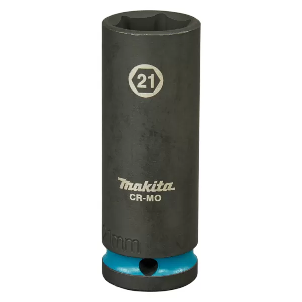 Klíč nástrčný prodloužený 1/2", čtyřhran, rázový, Impact Black, 21mm, Makita