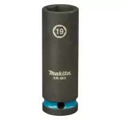 Klíč nástrčný prodloužený 1/2", čtyřhran, rázový, Impact Black, 19mm, Makita