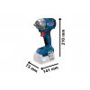 Aku rázový utahovák Bosch GDS 18V-350 Professional, 2x4,0Ah, 06019M5021
