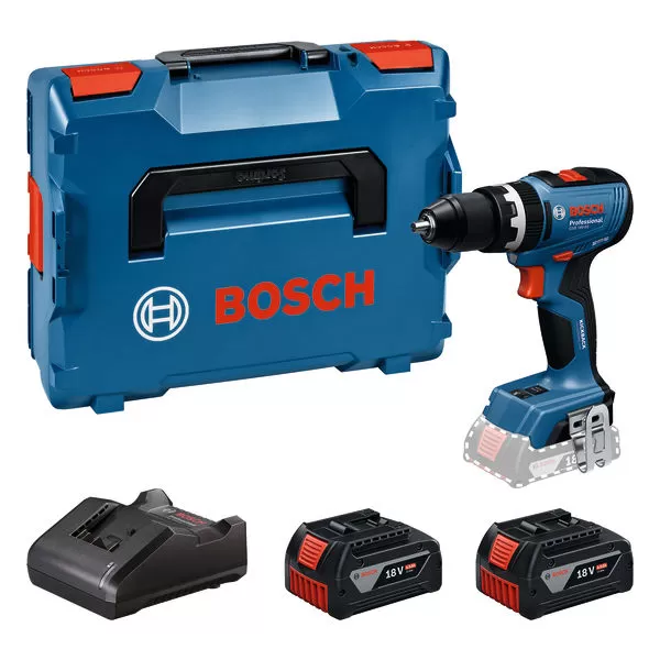 Aku vrtačka s příklepem Bosch GSB 18V-65 Professional, 2x4,0Ah ProCore, 06019N3306