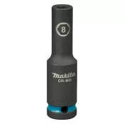 Klíč nástrčný prodloužený 1/2", čtyřhran, rázový, Impact Black, 8mm, Makita