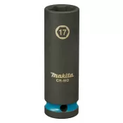 Klíč nástrčný prodloužený 1/2", čtyřhran, rázový, Impact Black, 17mm, Makita