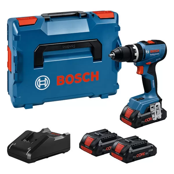 Aku vrtačka s příklepem Bosch GSB 18V-65 Professional, 3x4,0Ah ProCore