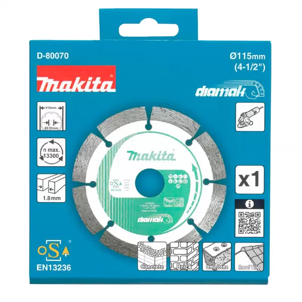 Kotouč řezný diamantový segmentový Makita D-80070 115x22.23mm