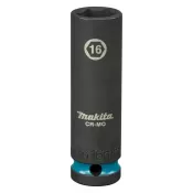 Klíč nástrčný prodloužený 1/2", čtyřhran, rázový, Impact Black, 16mm, Makita