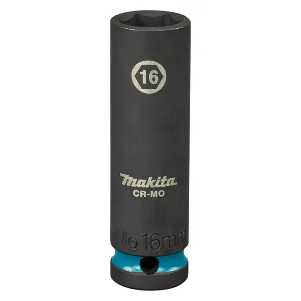 Klíč nástrčný prodloužený 1/2", čtyřhran, rázový, Impact Black, 16mm, Makita