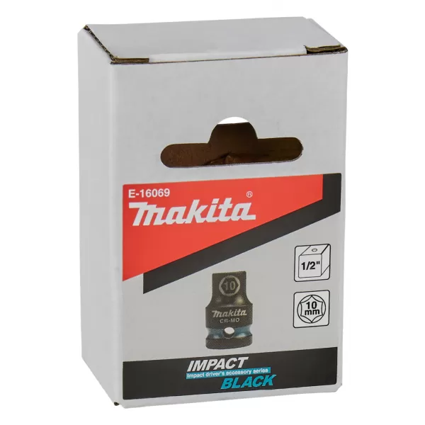 Klíč nástrčný rázový 1/2", čtyřhran, Impact Black, 10mm Makita
