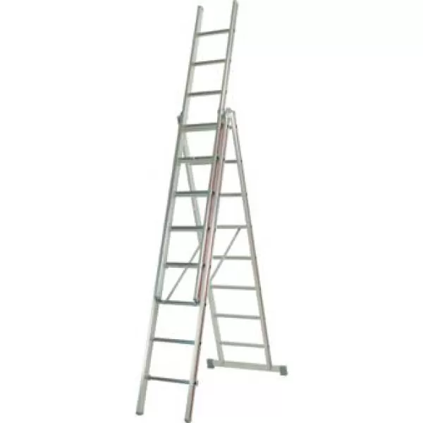 Žebřík univerzální výsuvný 3 dílný 3x10 příček Hymer