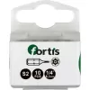 Bit šroubovací tvrdý typ 1/4" DIN3126 C6,3 T10x25mm s otvorem, balení 10ks FORTIS