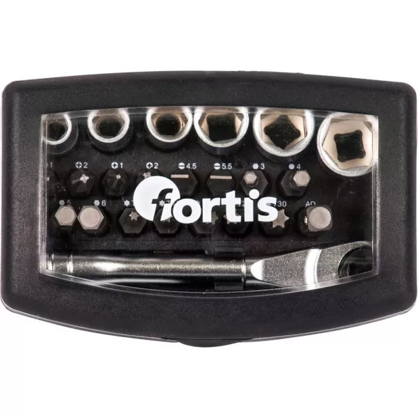 Sortiment bitů 24díl. s ráčnou FORTIS