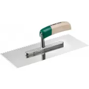Zednická lžíce zoubkovaná nerez 280x130mm 6x 6mm FORTIS