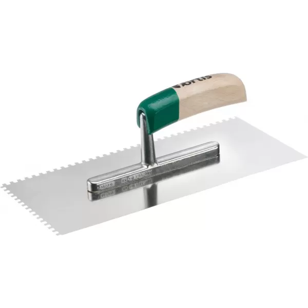 Zednická lžíce zoubkovaná nerez 280x130mm 6x 6mm FORTIS