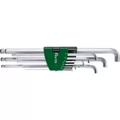 Sada imbus klíčů 9 ks 1,5-10mm Stubby dlouhá kul. hlava FORTIS