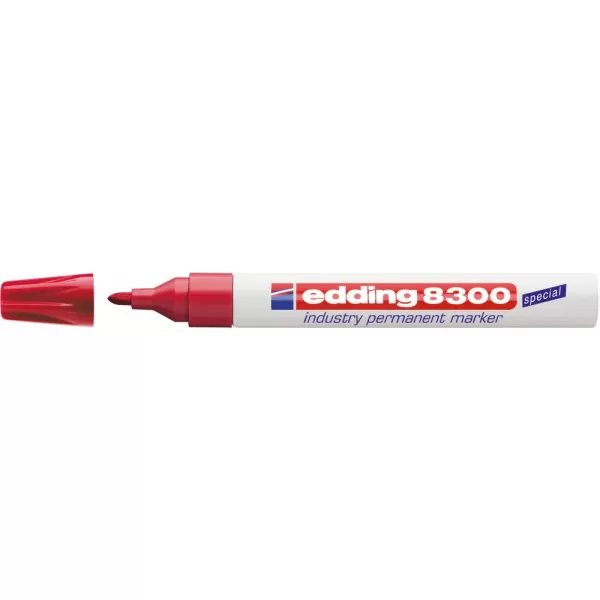 Průmyslový permanentní popisovač červený 8300 Edding