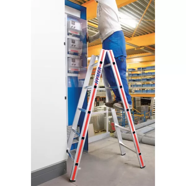 Schůdky hliníkové oboustranné 2x8 příček Hymer