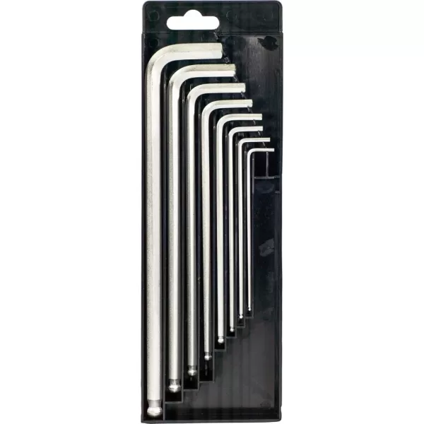 Sada imbus klíčů ve výsuvném boxu 8ks 2-10mm dlouhá kul. hlava FORTIS