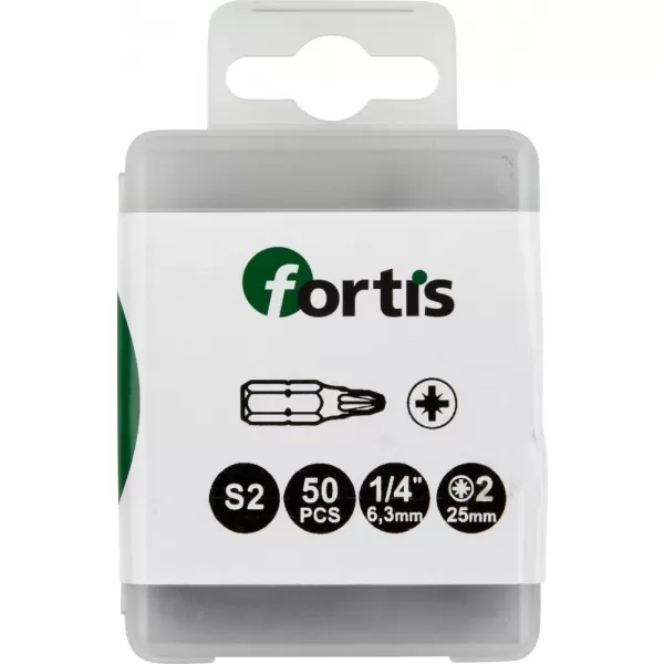 Bit 1/4" DIN3126 C6,3Bit PZ2 50ks bal. FORTIS