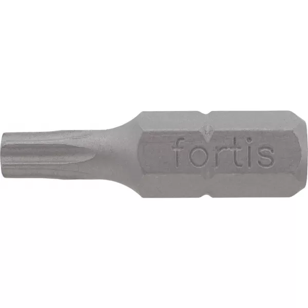 Bit šroubovací tvrdý typ 1/4" DIN3126 C6,3 T10x25mm s otvorem, balení 10ks FORTIS
