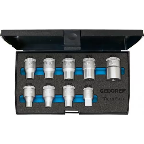 Gola sada 1/2" E10 do E24 9 ks GEDORE