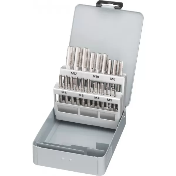 Sada závitníků M3-12 HSS DIN352 FORTIS