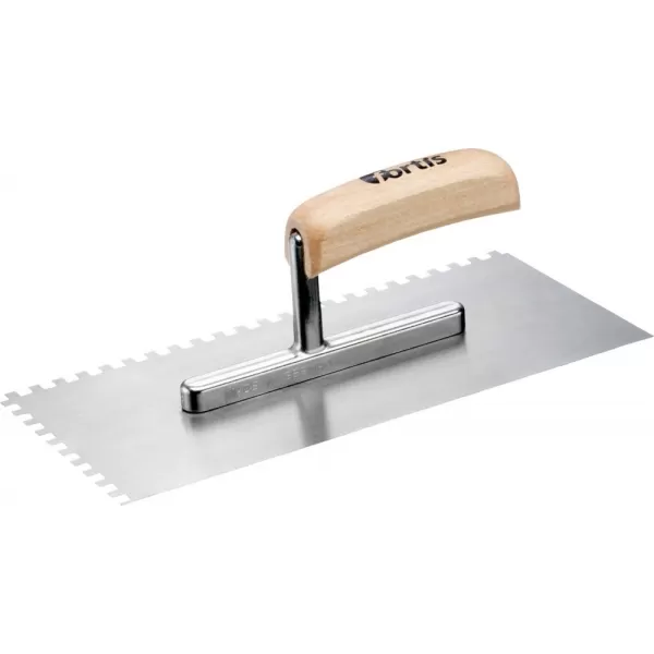 Zednická lžíce zoubkovaná 280x130mm 6x 6mm FORTIS