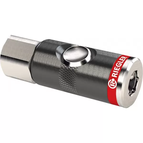 Bezpeč. spojka jmen.sv. tlačítko otočné, NW 7,4mm IG G1/2" RIEGLER