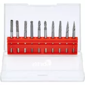 Stopkové frézy sadaHM 3mm 10-díl. FORTIS