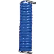 Spirálová hadice z PU, + rychlospojky + ochrana proti zalomení AG R3/8", 12x9mm, 5m RIEGLER