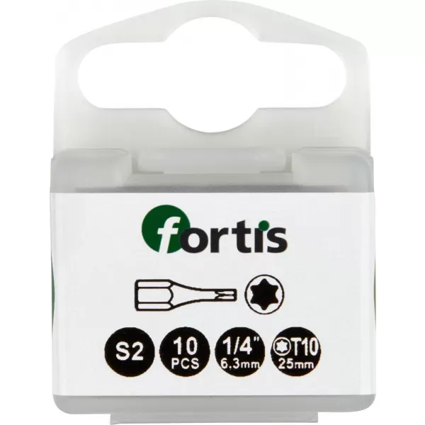 Bit Torsion 1/4“ DIN3126 C6,3 T10x25mm Balení FORTIS 10ks